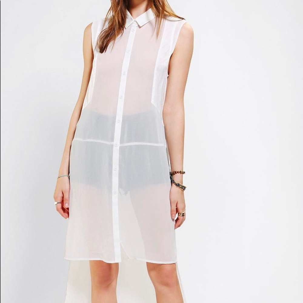 Sheer maxi tunic